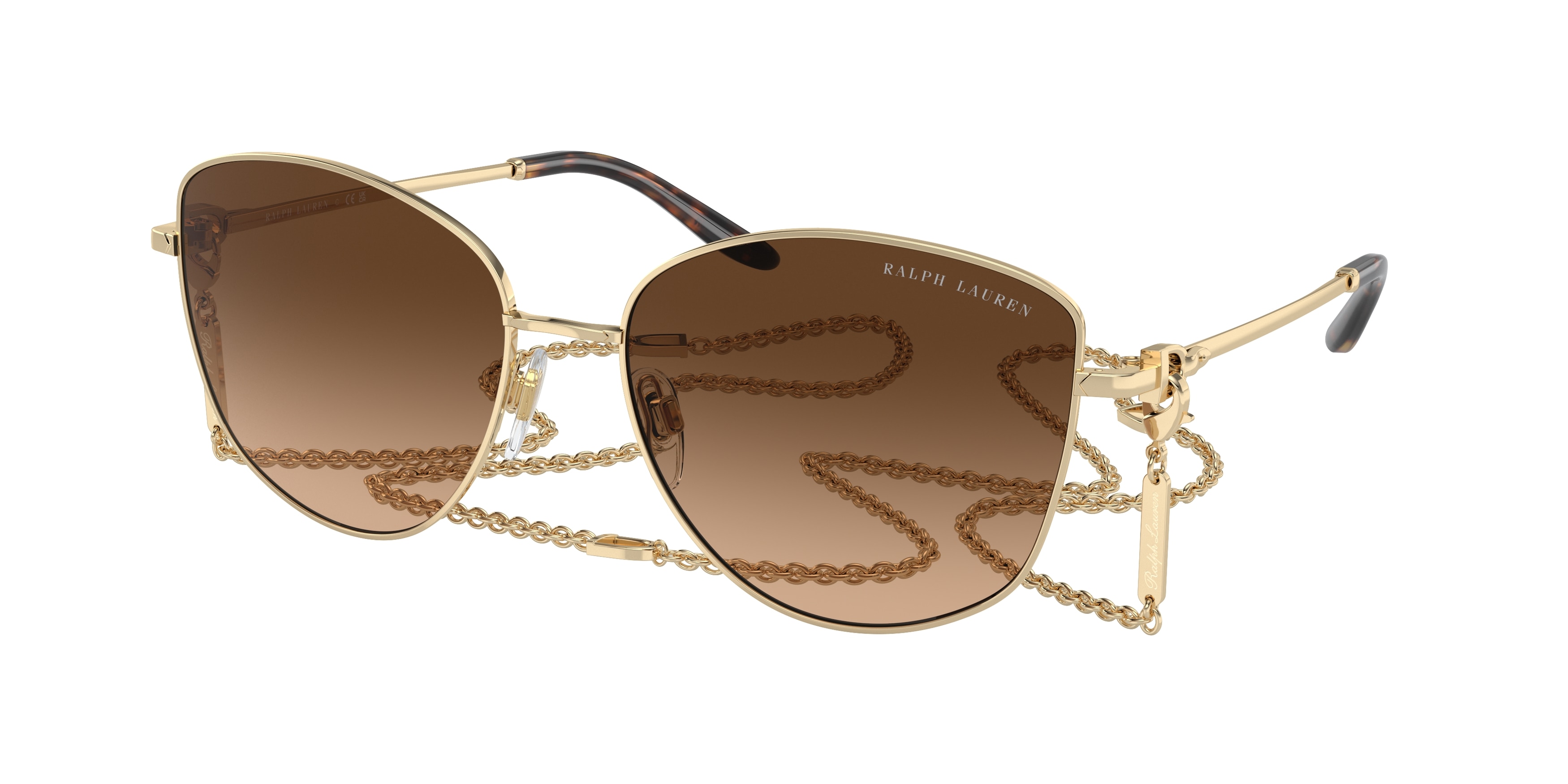 Ralph Lauren RL7079 THE VIVIENNE 915074 Women's Sunglasses Gold Size 59